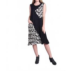 NEW SHANA APPAREL cirque noir dress in black/cream